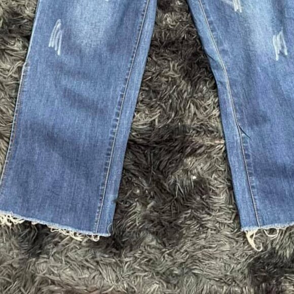 Distressed Wide Leg Denim Jeans - Picture 3 of 3